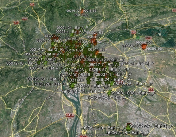 10. Patrimonio inmobiliario de la ciudad de Lyon (288 complejos de viviendas, casi 10 000 tejados analizados)